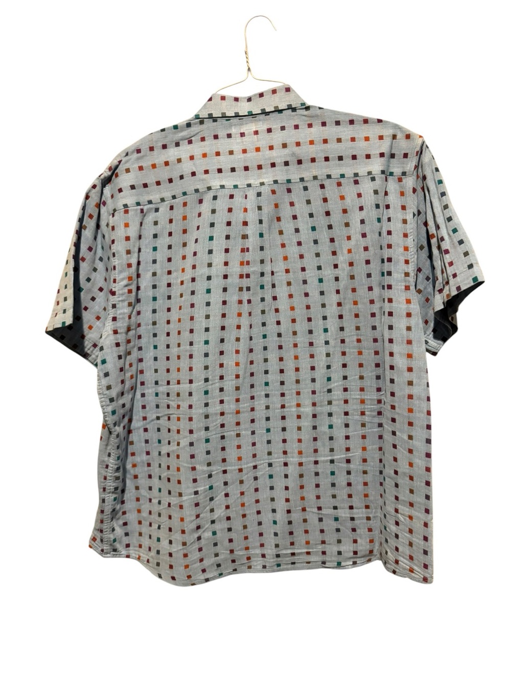 Carbon2Cobalt Shirt Mens XL Blue Casual Squares Geometric Abstract Aztec Casual - Picture 2 of 3